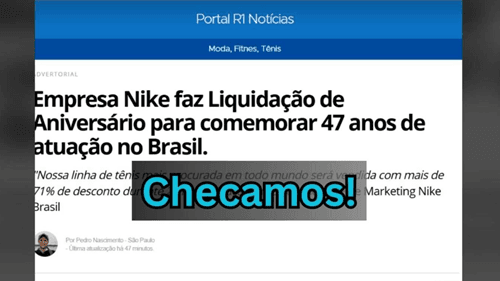 Golpe usa site falso para divulgar promoção inexistente da Nike