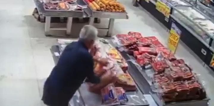 Homem furta mais de 100 kg de carnes em supermercado na Bahia