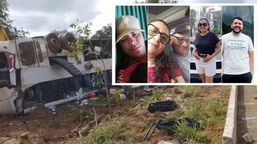 Ônibus tomba deixa 7 mortos a caminho de São Paulo