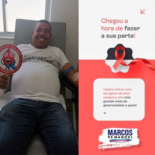 Vereador Marcos de Manoel Incentiva Doação de Sangue