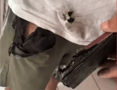 Celular explode no bolso de homem durante limpeza