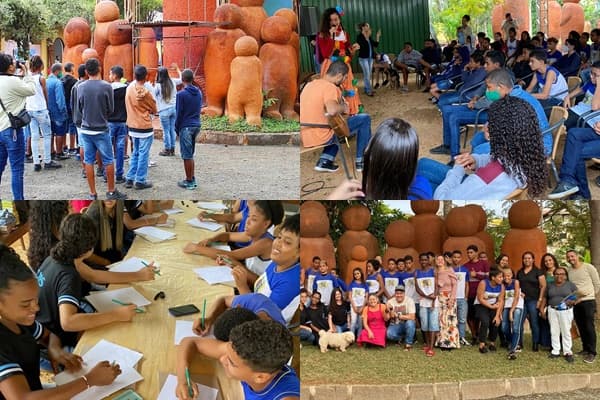Alunos do Colégio Municipal Marilúzia Silva Machado fazem visita a Cores da Terra