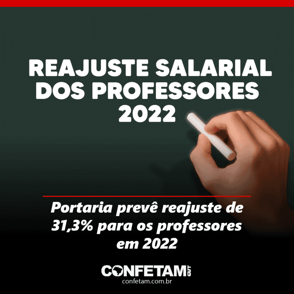 Portaria prevê reajuste de 31,3% para os professores