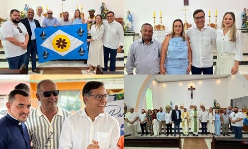 Ibirataia: Prefeito Sandro Futuca participa de Missa em Ação de Graças em comemoração aos 65 anos do município