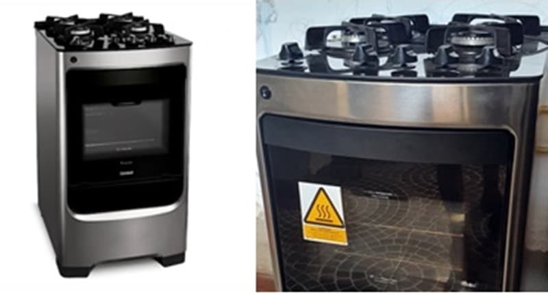 Classificados: Vende-se um Fogão Consul Inox com mesa de vidro usado por R$ 600,00