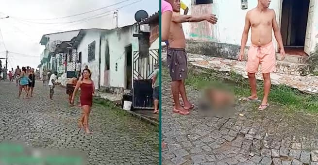 Casa pega fogo deixa um morto e outro ferido, populares tentaram linchar a mãe na Bahia