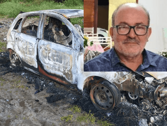 Comerciante que estava desaparecido é encontrado morto dentro de carro carbonizado