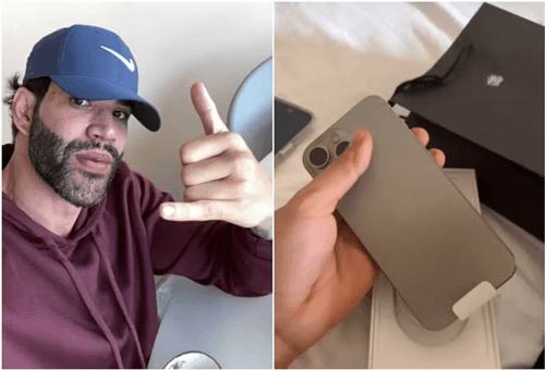 Gusttavo Lima ganha celular de R$ 10,6 mil de fã após quebrar seu antigo, valeu Bebê