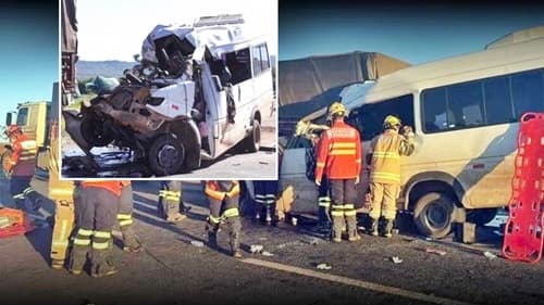 Acidente grave entre van e carreta deixa cinco mortos e onze feridos na BR-020, próximo ao Distrito Federal