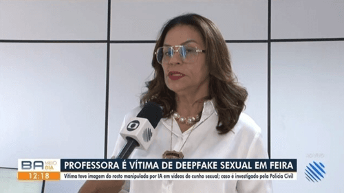Professora na Bahia é vítima de vídeos pornôs falsos criados com inteligência artificial