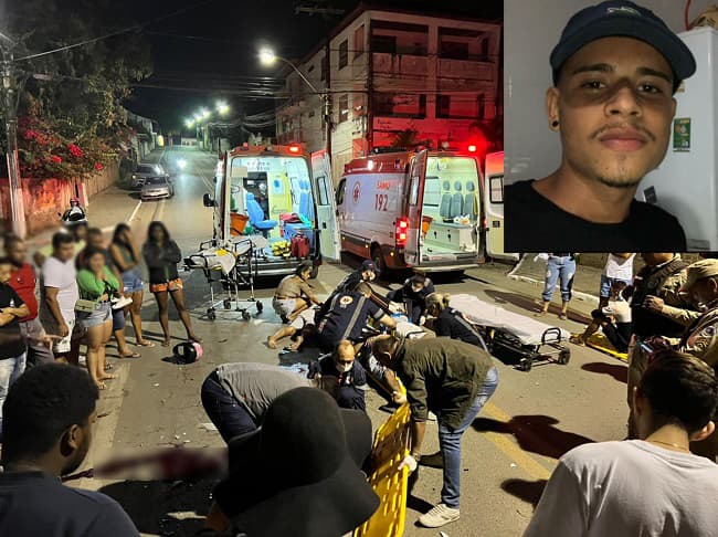 Colisão entre duas motocicletas deixa um morto e quatro feridos no centro de Ipiaú