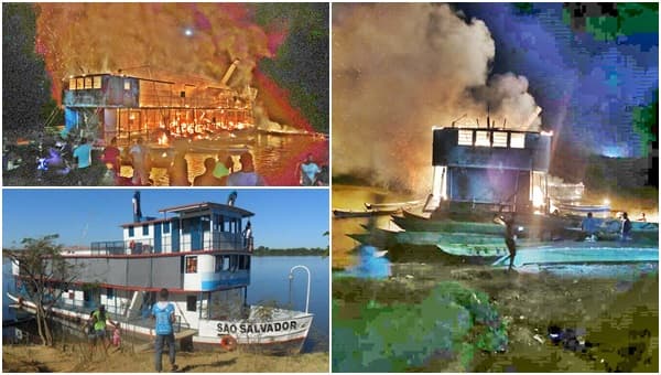 Incêndio atinge “barco escola” Vapor São Salvador em Ibotirama