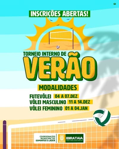 Ibirataia: Torneio Interno de Verão| Futevôlei Agita o Estádio Tesourão neste Final de Semana