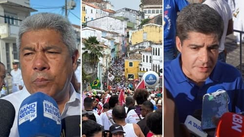 2 de Julho em Salvador é marcado por vaias, protestos e troca de críticas entre aliados de Jerônimo e ACM Neto