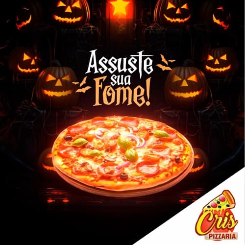 Neste Halloween, Assuste a Fome com uma Pizza Deliciosa da Cris Pizzaria!