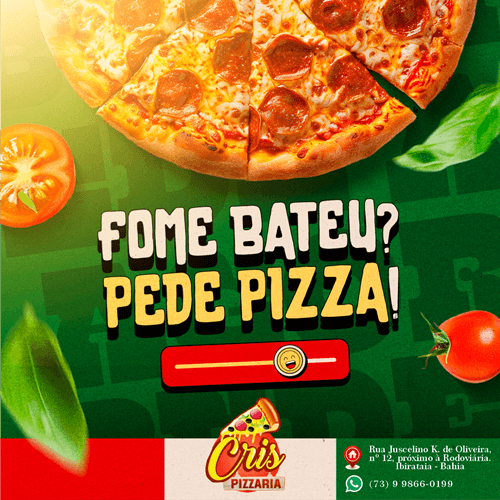 CRIS PIZZARIA | Venha saborear a melhor Pizza de Ibirataia! Confira o Cardápio.
