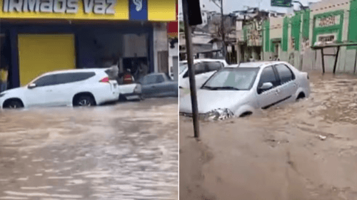 Temporal causa alagamentos em cidades da Bahia e deixa desabrigados em Jaguaquara