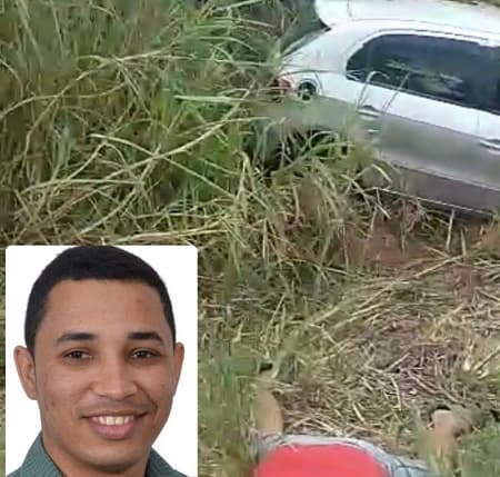Gongogi: Conselheiro tutelar fica ferido após veículo colidir em poste na BA-120