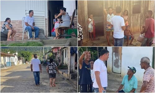 Ibirataia: Vice-prefeito Juca Muniz visita moradores do Distrito de Algodão