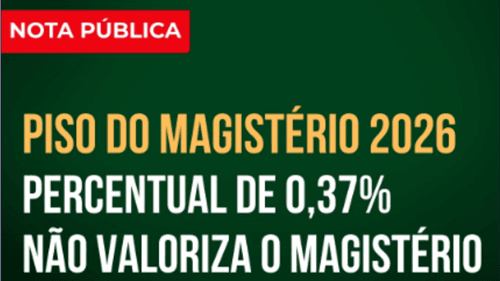 Reajuste do piso do magistério em 2026 será de apenas 0,37% e acende alerta sobre desvalorização da categoria