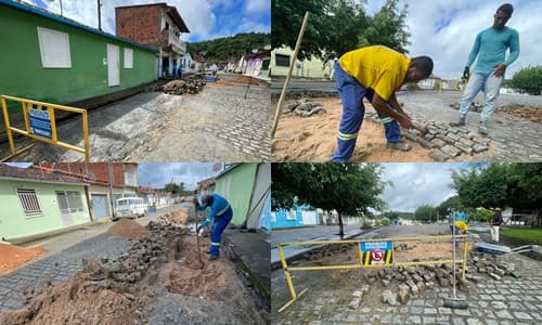 Ibirataia: Prefeitura intensifica recuperação de calçamentos em diversos bairros do município
