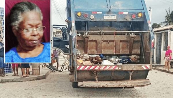 Idosa morre atropelada por caminhão de coleta de lixo em Serrinha