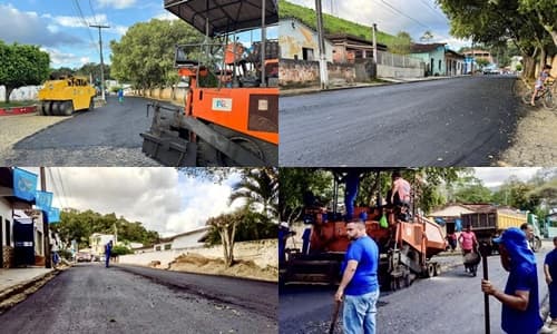 Ibirataia: Pavimentação asfáltica no Distrito de Algodão está a todo vapor