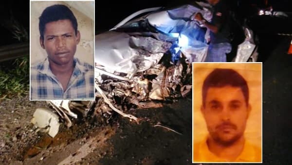 Batida em Jaguaquara entre palio e caminhão deixa 2 mortos na BR-116.