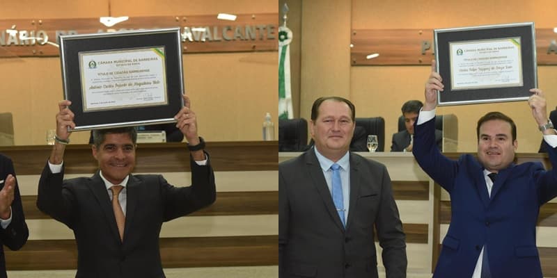 ACM Neto e Cacá Leão recebem títulos de cidadão de Barreiras em solenidade na Câmara Municipal