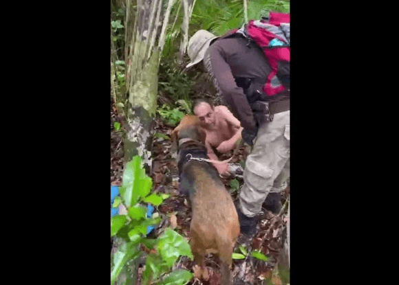 Italiano é encontrado por cadelas farejadoras da PM, após ficar desaparecido por 4 dias na Bahia