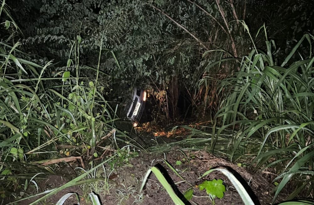 BR-330: Veículo ocupado por 05 pessoas cai em ribanceira em Camamuzinho