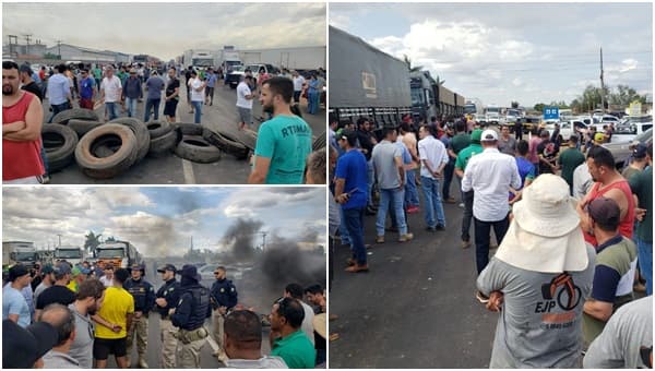 Caminhoneiros revoltados não aceita a derrota de Bolsonaro e fecham rodovias no oeste
