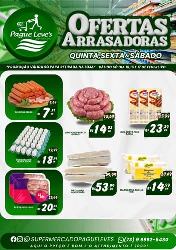 Confira as promoções do Pague Leves; JABÁ 4 KG POR 100 REAIS