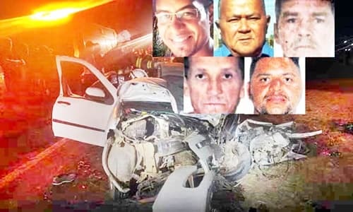 Identificados os 5 amigos mortos em grave acidente após saírem de um evento político