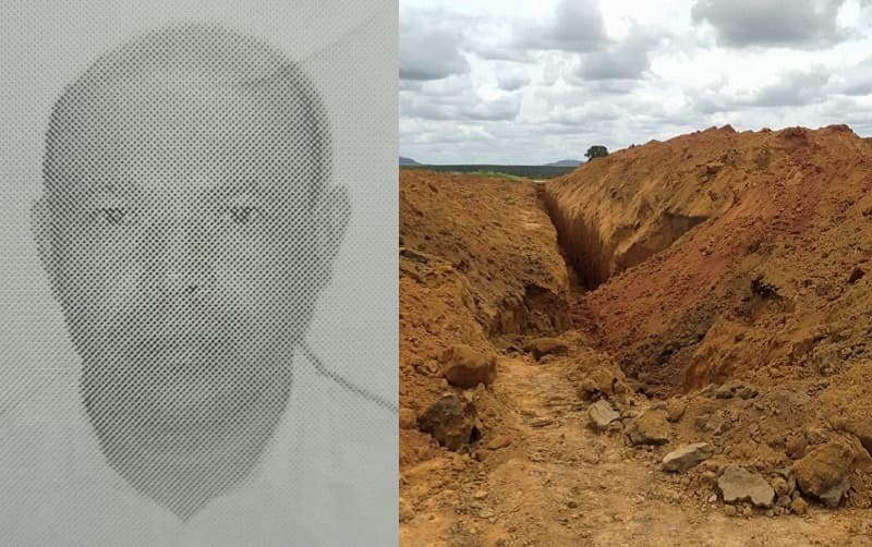 Homem morre soterrado dentro de uma vala