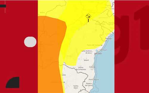 Bahia enfrenta alerta de vendaval e baixa umidade, com cidades na lista das mais frias do Brasil