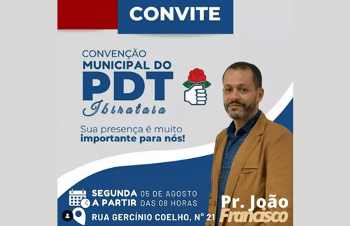 PDT de Ibirataia convoca Convenção Municipal para definição de candidatos nas eleições 2024