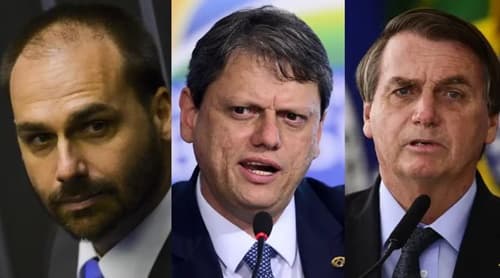Eduardo Bolsonaro comenta visita de Tarcísio a Jair Bolsonaro em Brasília