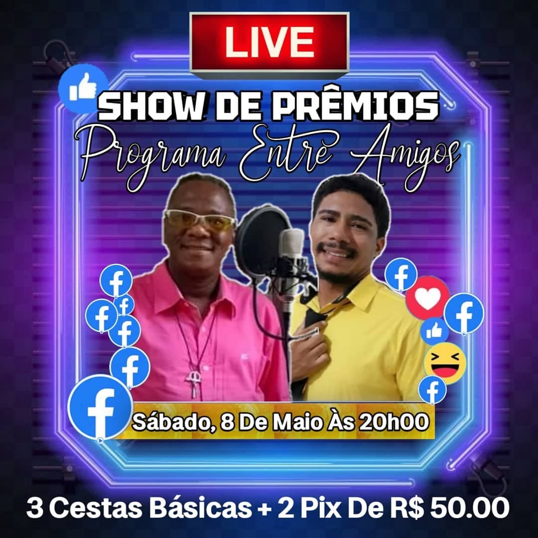 Assista a live: PROGRAMA ENTRE AMIGOS e ainda ganhe prêmios!