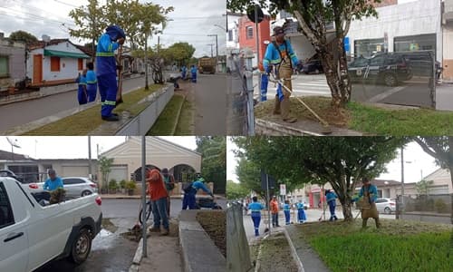 Ibirataia: Prefeitura através da Equipe de Limpeza realiza poda de canteiros do município