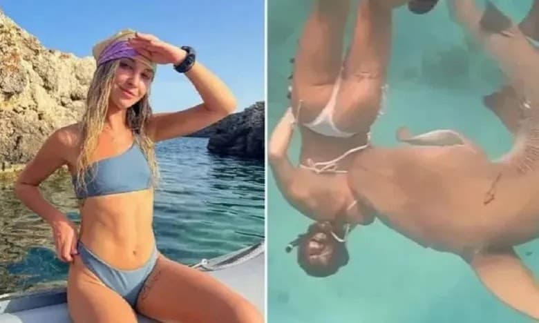 Turista é mordida por tubarão ao posar para fotógrafo nas Maldivas