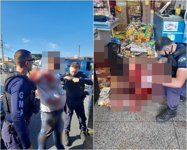 Filho é acusado de matar o próprio pai a golpes de facão dentro de mercado
