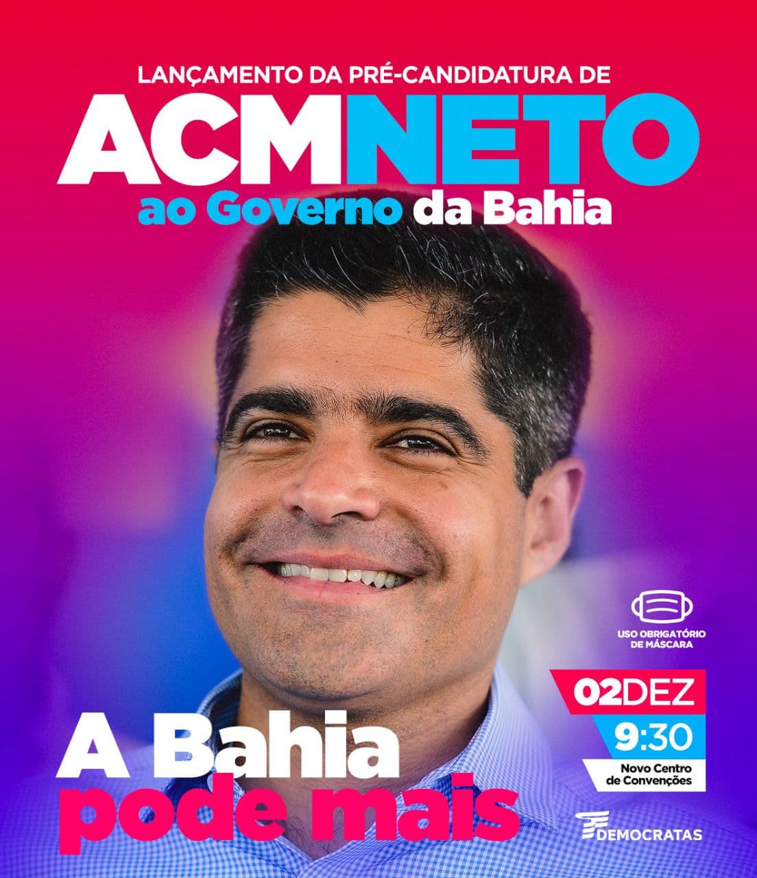 ACM Neto anuncia pré-candidatura ao governo da Bahia