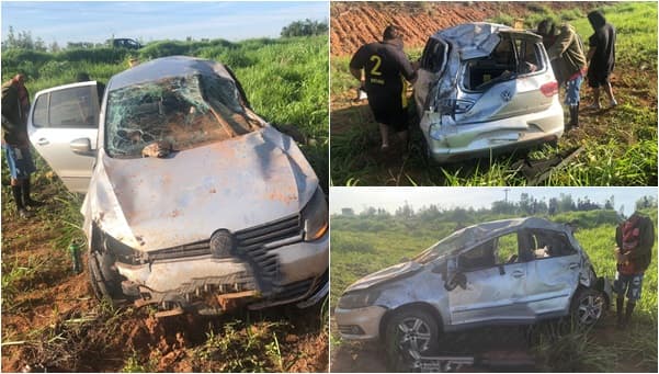 Motorista que trafegava de Barreiras sentido LEM capota carro na BR-242
