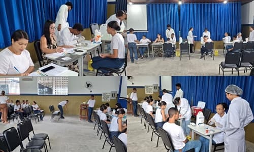 Ibirataia: Laboratório Municipal realiza tipagem sanguínea em alunos do Colégio Cívico-Militar José Firmino