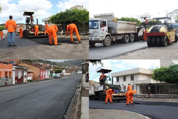 Ibirataia: Obra de pavimentação asfáltica contempla ruas principais do município