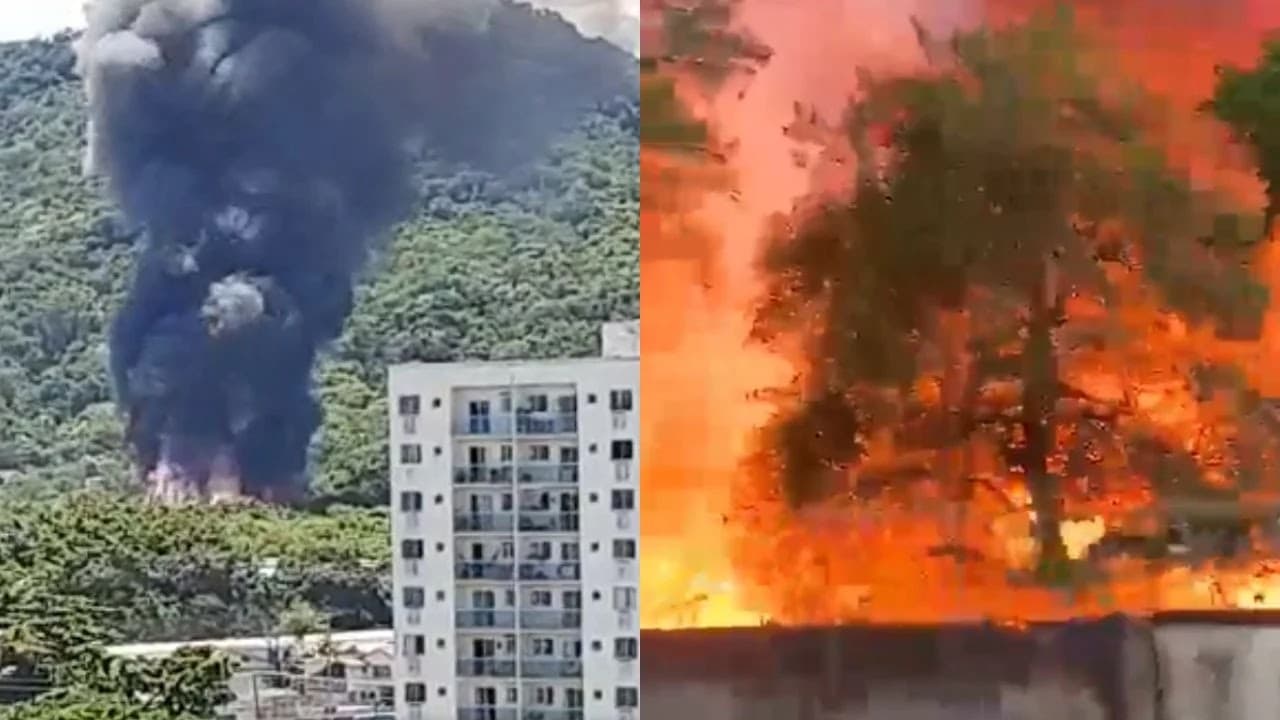 Incêndio atinge Estúdios Globo no Rio de Janeiro.