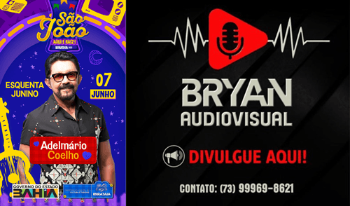 Abertura do São João de Ibirataia terá transmissão inédita pelo canal Bryan Audiovisual