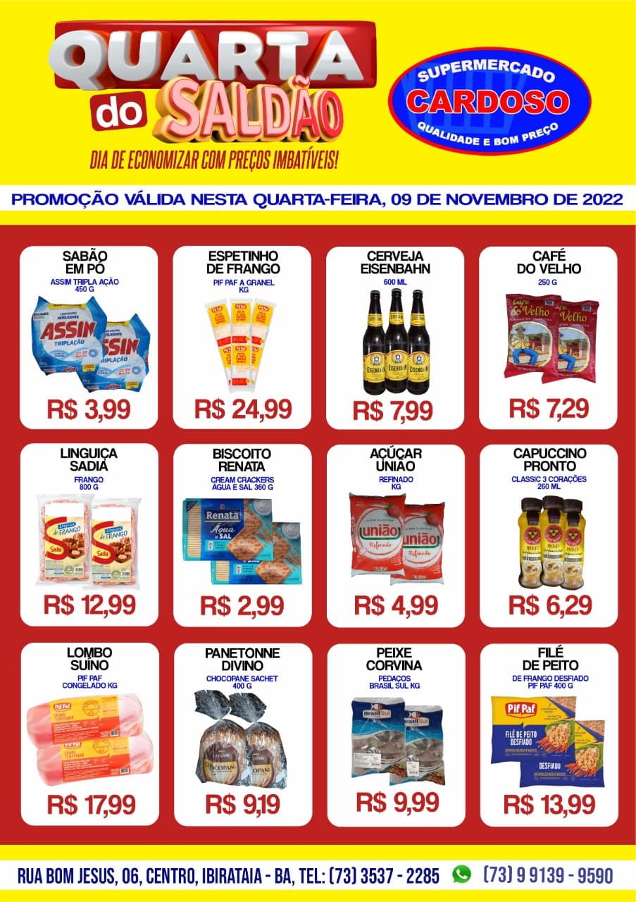 QUARTA DO SALDÃO NO SUPERMERCADO CARDOSO