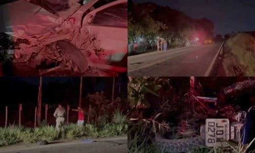 Grave acidente na BR-330: Colisão entre motocicleta e gol resulta em morte e ferimentos graves